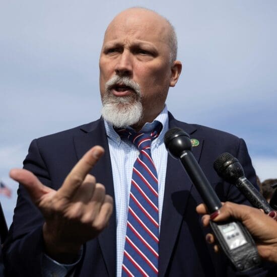 Rep. Chip Roy (R-Texas) speaks with reporters outside the U.S. Capitol Nov. 15, 2023.