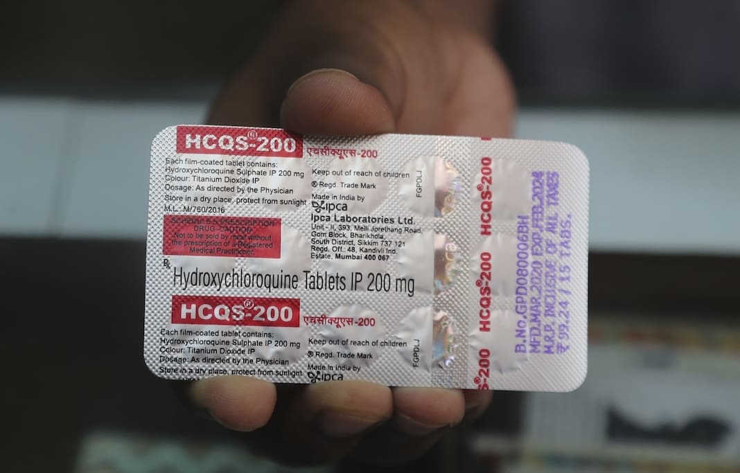 A chemist displays hydroxychloroquine tablets in Mumbai, India, Tuesday, May 19, 2020. On Friday, Sept. 29, 2023, The Associated Press reported on stories circulating online incorrectly claiming the Mayo Clinic “quietly” updated its website in 2023 to say that hydroxychloroquine can now be used to treat COVID-19. (AP Photo/Rafiq Maqbool, File)
